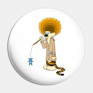 Calvin and Hobbes Doll Fishing Pin