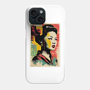 Vintage woman in pop-art style Phone Case