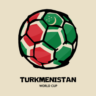 Turkmenistan Football Country Flag T-Shirt