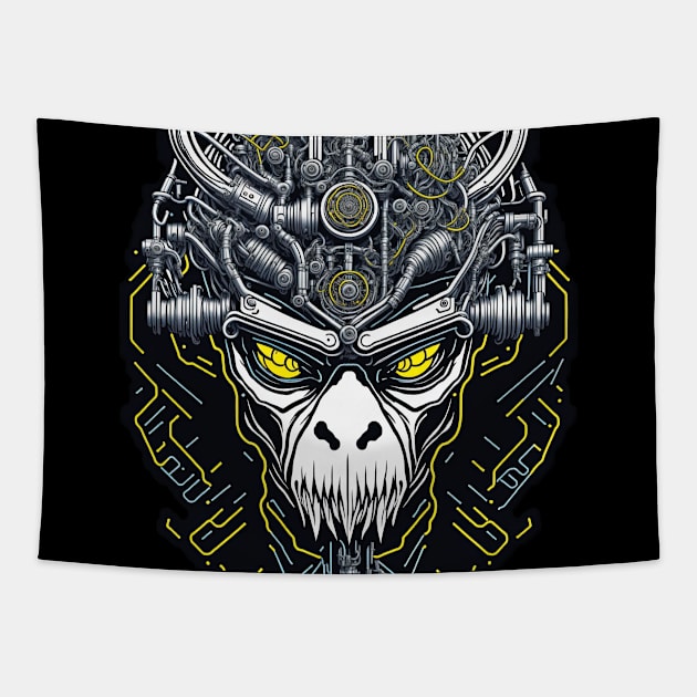 Techno Apes Tapestry by Houerd