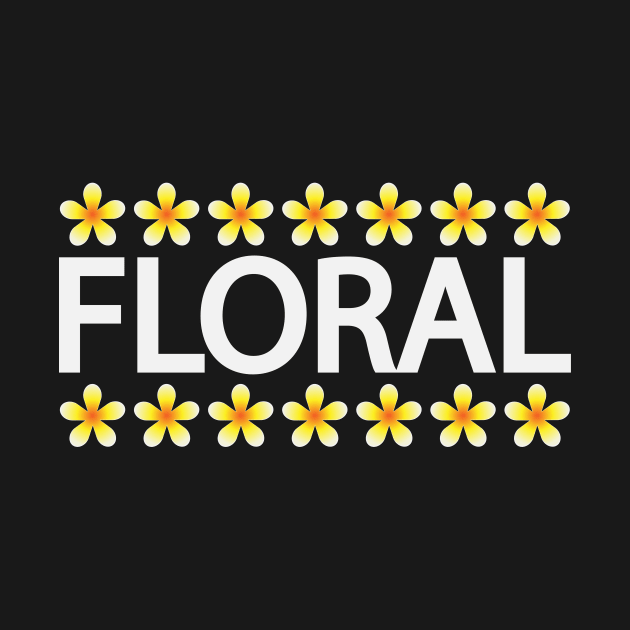 Floral artistic typography design by CRE4T1V1TY