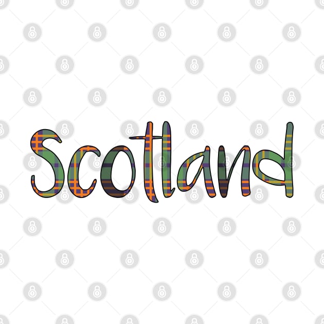 SCOTLAND, Halloween Coloured Tartan Style Design by MacPean