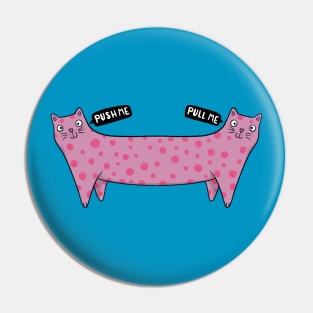 Push Me Pull Me Cat Pin