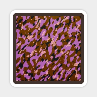 Camouflage - Brown and Orchid Magnet
