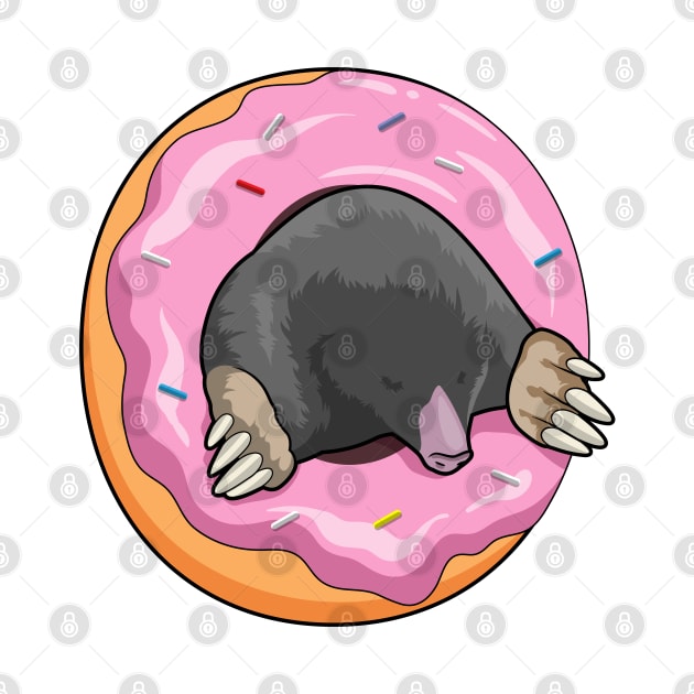 Mole with Donut by Markus Schnabel