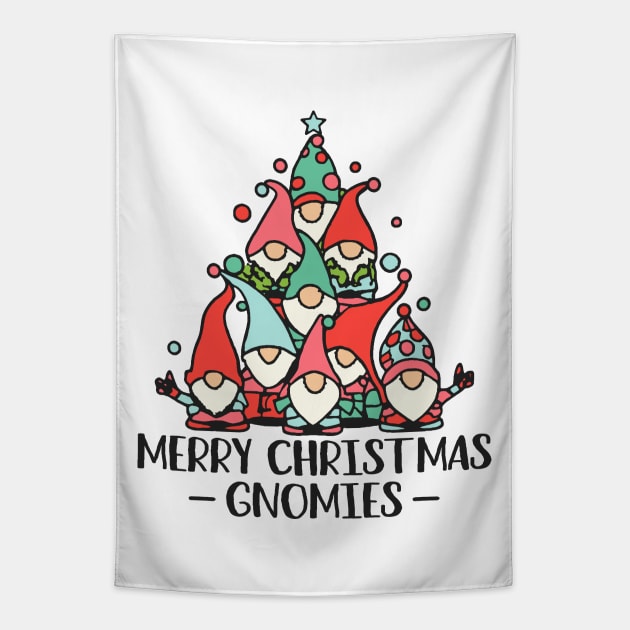 Merry Christmas Gnomies Tapestry by Etopix