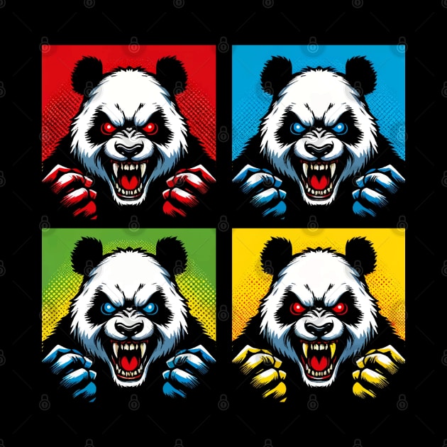 Pop Menacing Panda - Funny Panda Art by PawPopArt