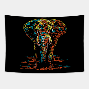 elephant colorful abstract Tapestry