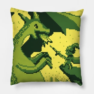 Knight and the Fire Dragon Pillow