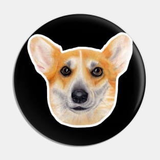 Corgi face Pin