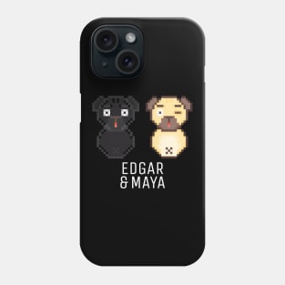 Pug Edgar & Maya White Phone Case