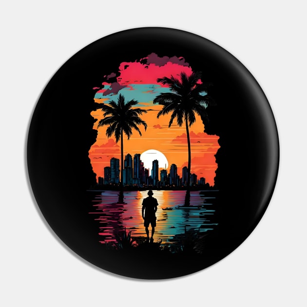 miami city Pin by vaporgraphic