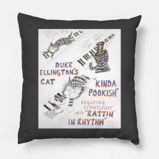 Jazz Cat Tribute Duke Ellington Pillow