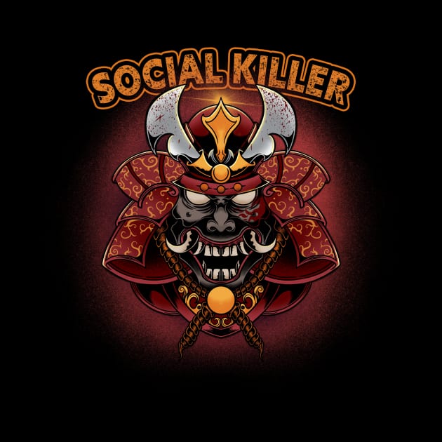 Social Killer Samurai by Rhotacism Illustration