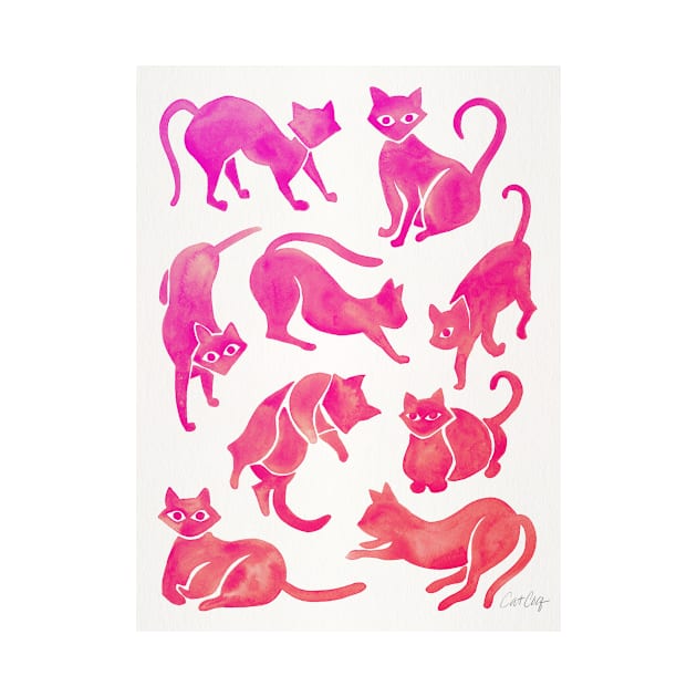 pink cat positions by CatCoq