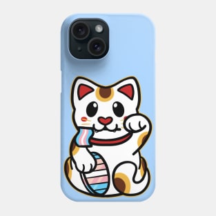 LGBTQ+ Pride Lucky Cat - Transgender Phone Case