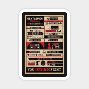 FIGHT CLUB: RULES Magnet