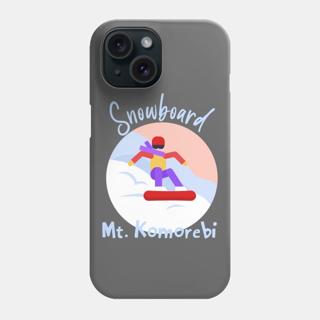 Snowboard Mt. Komorbi Phone Case by Slightly Unhinged