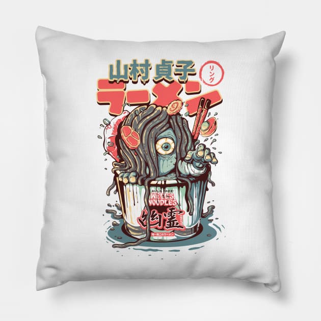 Yurei Well's Ramen II Pillow by demonigote