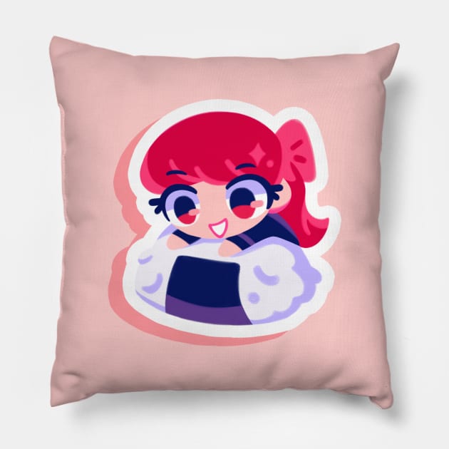 Kasumi Yoshizawa onigiri Pillow by OkiComa