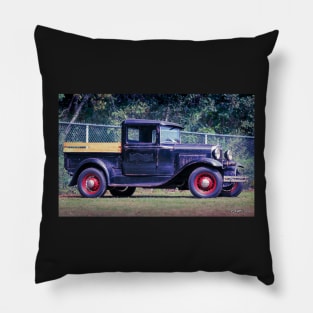 Antique 1930s Era American Pickup Truck Pillow