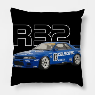 R32 GTR CALSONIC NISSAN GROUP A RACE CAR Pillow