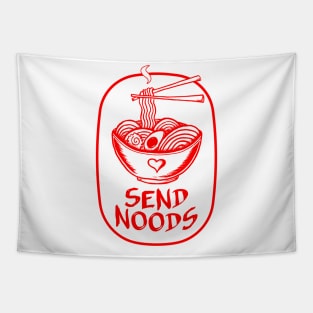 Send Noods! (Red Print) Tapestry