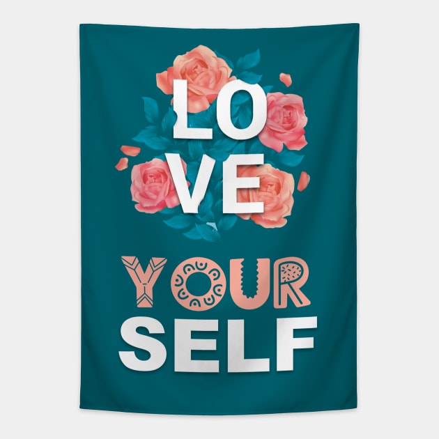 Love Yourself Tapestry by VintageArtwork