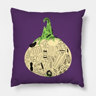 Chef Kitchen Details "Onion Doodles" Pillow