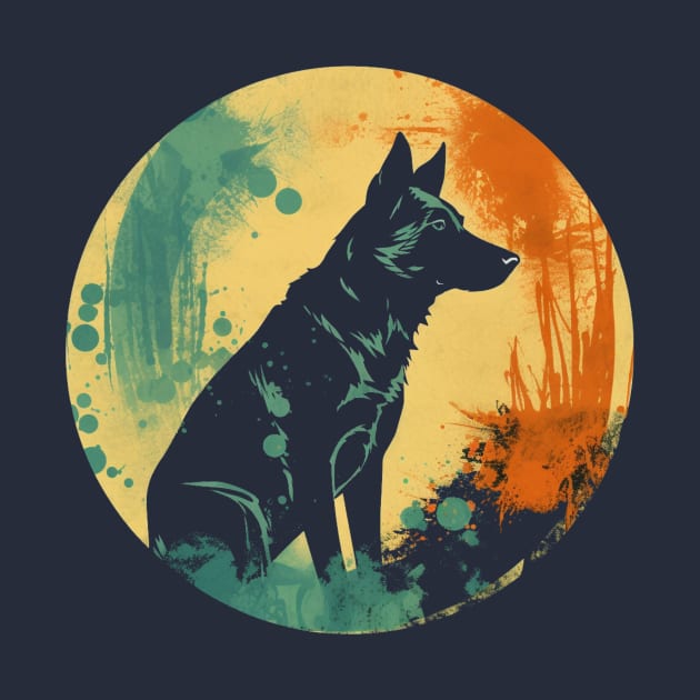 Vintage German Shepard by Xinoni