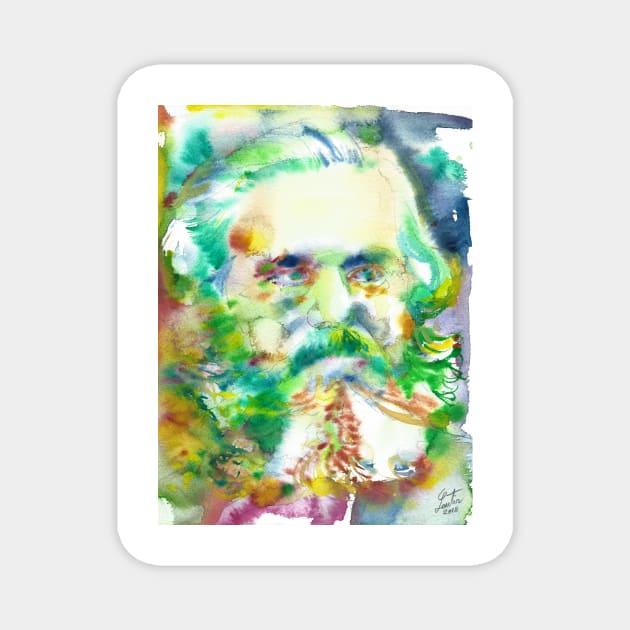 KARL MARX watercolor portrait .3 Magnet by lautir