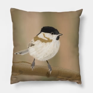 Marsh tit Pillow