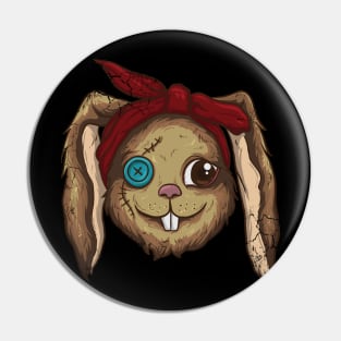 Halloween Evil Bunny Rabbit Pin