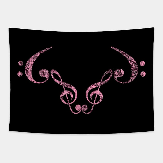 Bass & TreBull (pink) Tapestry by Twintertainment