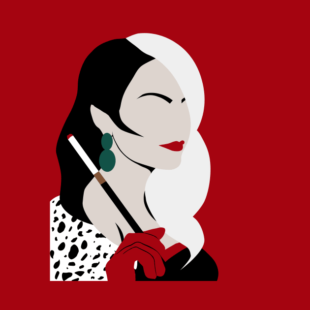 Minimalist Cruella De Vil by PaprikaPanda