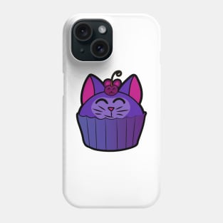 Catcake With Mouse-Cherry - Purple Phone Case