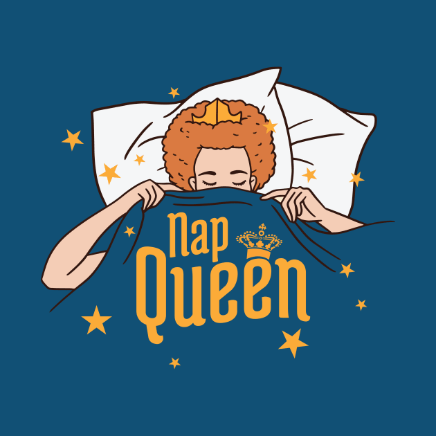 Funny Nap Queen Cartoon Redhead // Sleepy Girl by SLAG_Creative