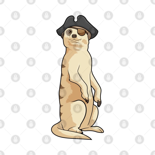 Meerkat as Pirate with Pirate hat by Markus Schnabel