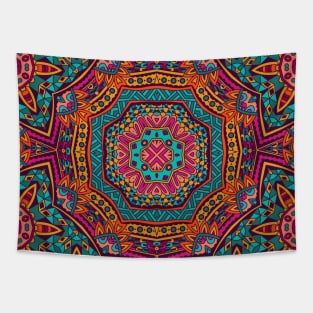 Colorful Oriental Rug Mandala Boho Pattern Tapestry