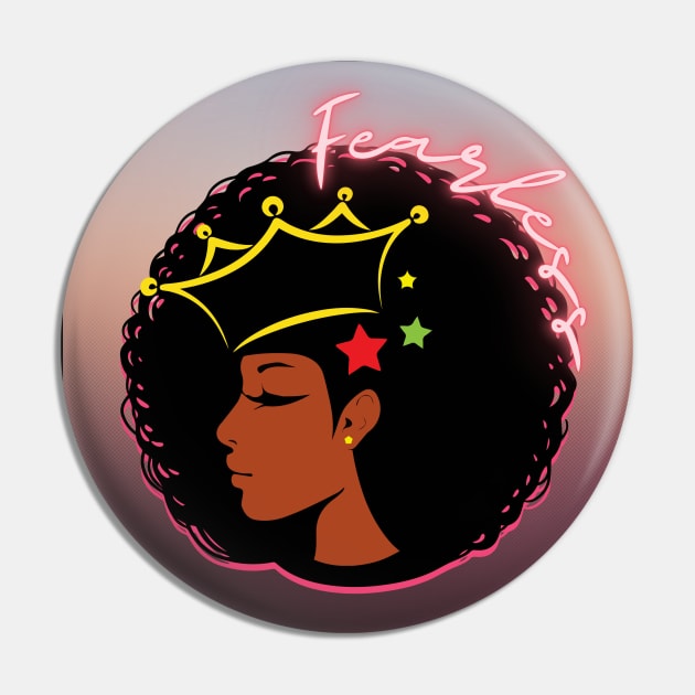 FEARLESS Pin by BE UNIQUE BY SHANIQUE