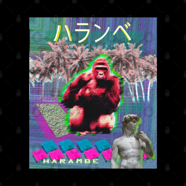 Vaporwave Harambe by DigitalCleo