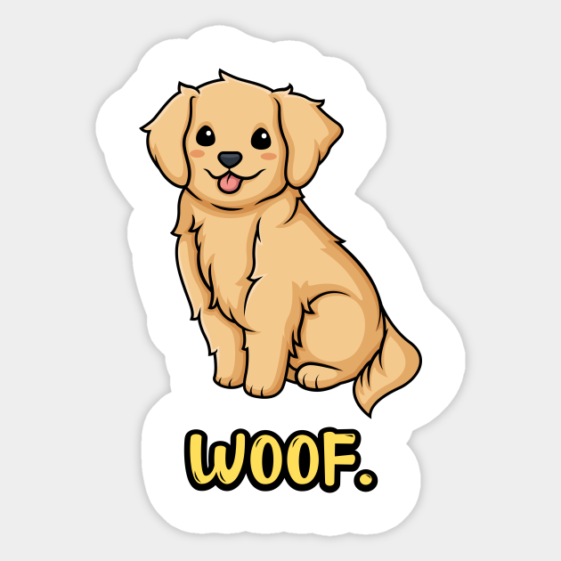 Chibi Kawaii Golden Retriever Dog Dogs Sticker Teepublic