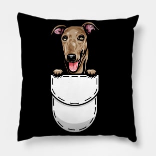 Funny Greyhound Pocket Dog Pillow