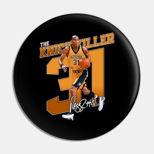 Reggie Miller Choke Sign Basketball Legend Signature Vintage Retro 80s 90s Bootleg Rap Style Pin