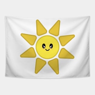 Kawaii Cute Happy Sun Character Tapestry