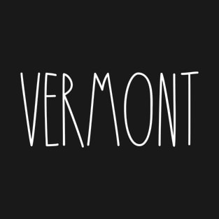 Vermont Cute Minimalist Long Letters T-Shirt