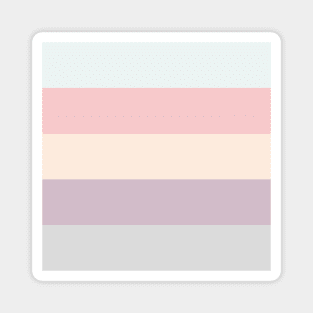 preppy Girly Pattern Beige Cream Pink Lilac Ombre Gradient Stripes Magnet