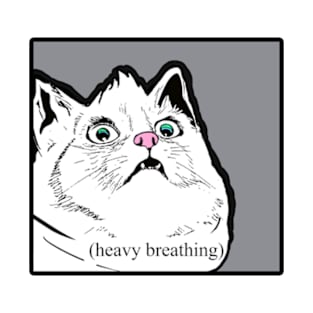 Heavy Breathing Cat Meme T-Shirt