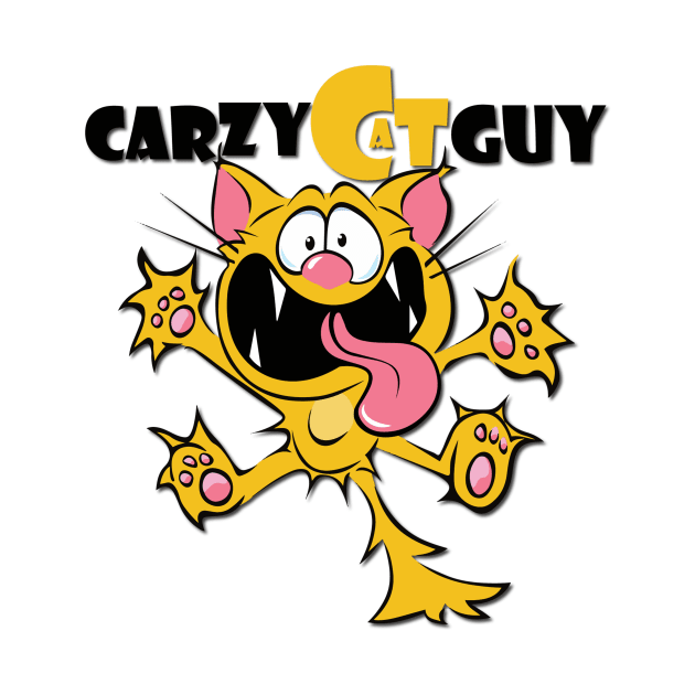 Crazy Cat Guy by Vector Design Mart