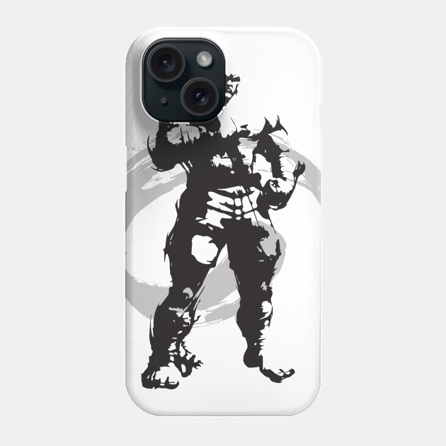 bald fighter character with brush style Phone Case by Billdesign